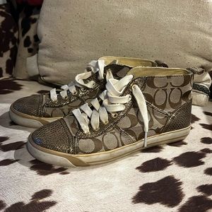 Coach high top sneakers size 6B